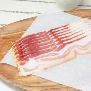 organic Spanish bacon slices